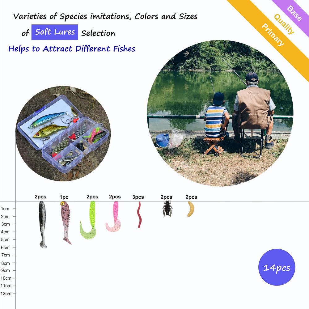 Portable tackle box with Exaurafelis lures set
