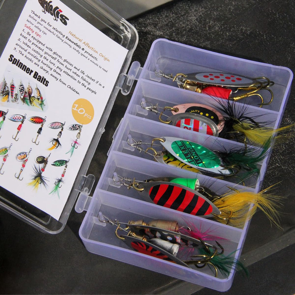 Spinnerbaits spinning in water showing blades and flash