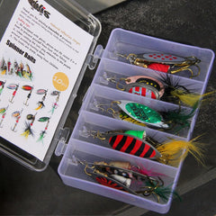 Spinnerbaits spinning in water showing blades and flash