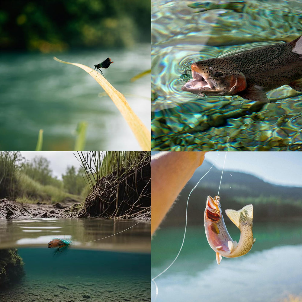 Wet flies and streamer patterns imitating aquatic prey
