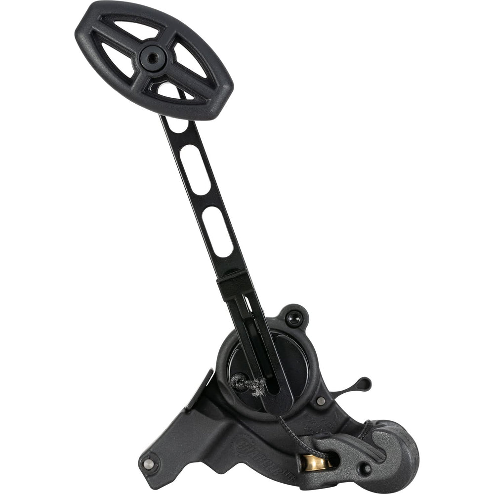 Excalibur Charger Lite handle close-up highlights ergonomic grip for ambidextrous use.