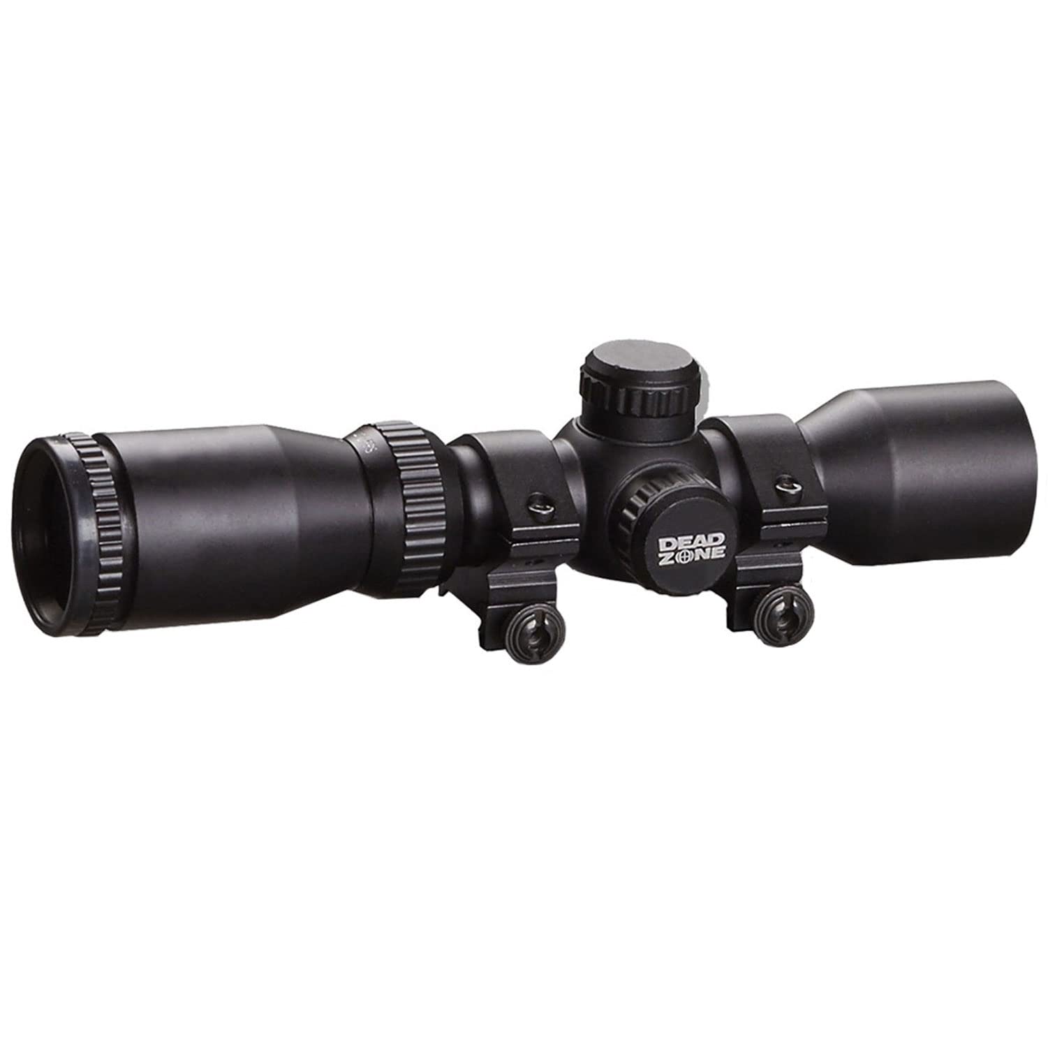 Excalibur Dead Zone scope 32mm tube close-up shows rugged hunting durability.