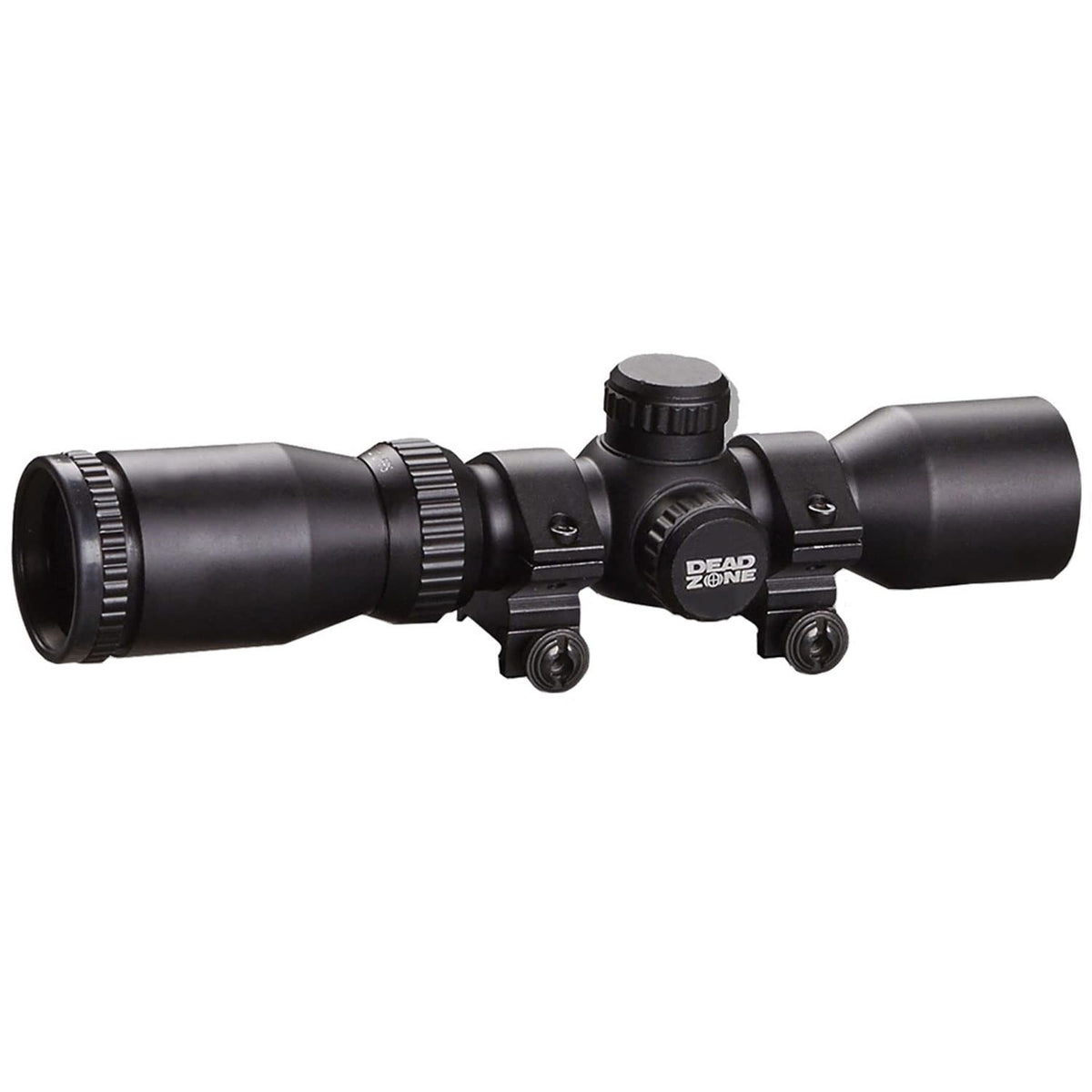 Excalibur Dead Zone scope 32mm tube close-up shows rugged hunting durability.