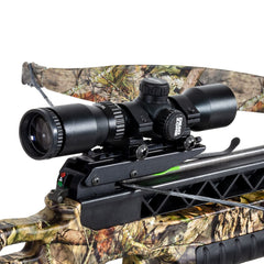 Excalibur Dead Zone scope adjustable velocity dial helps dial 300–410 FPS for trajectories.