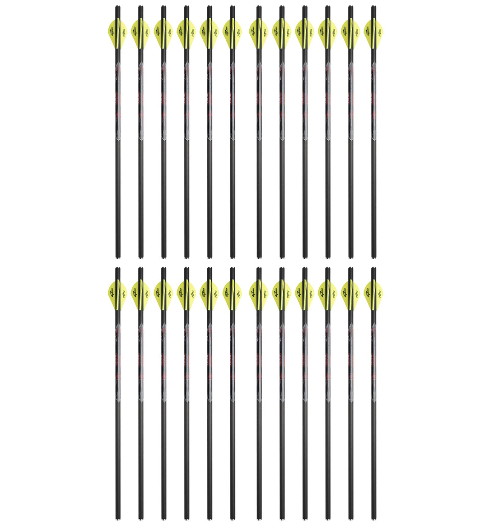 Excalibur Quill 16.5-inch carbon arrow in flight for accurate Twinstrike use.