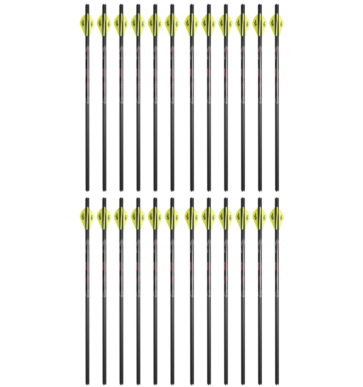 Excalibur Quill 16.5-inch carbon arrow in flight for accurate Twinstrike use.
