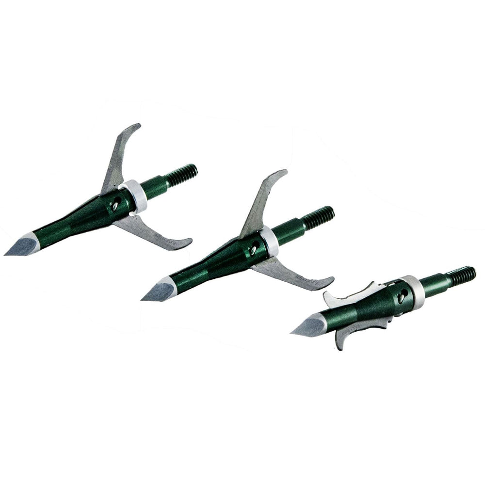 Excalibur X-Act 100gr broadhead mounted on bolt showing crossbow hunting performance.