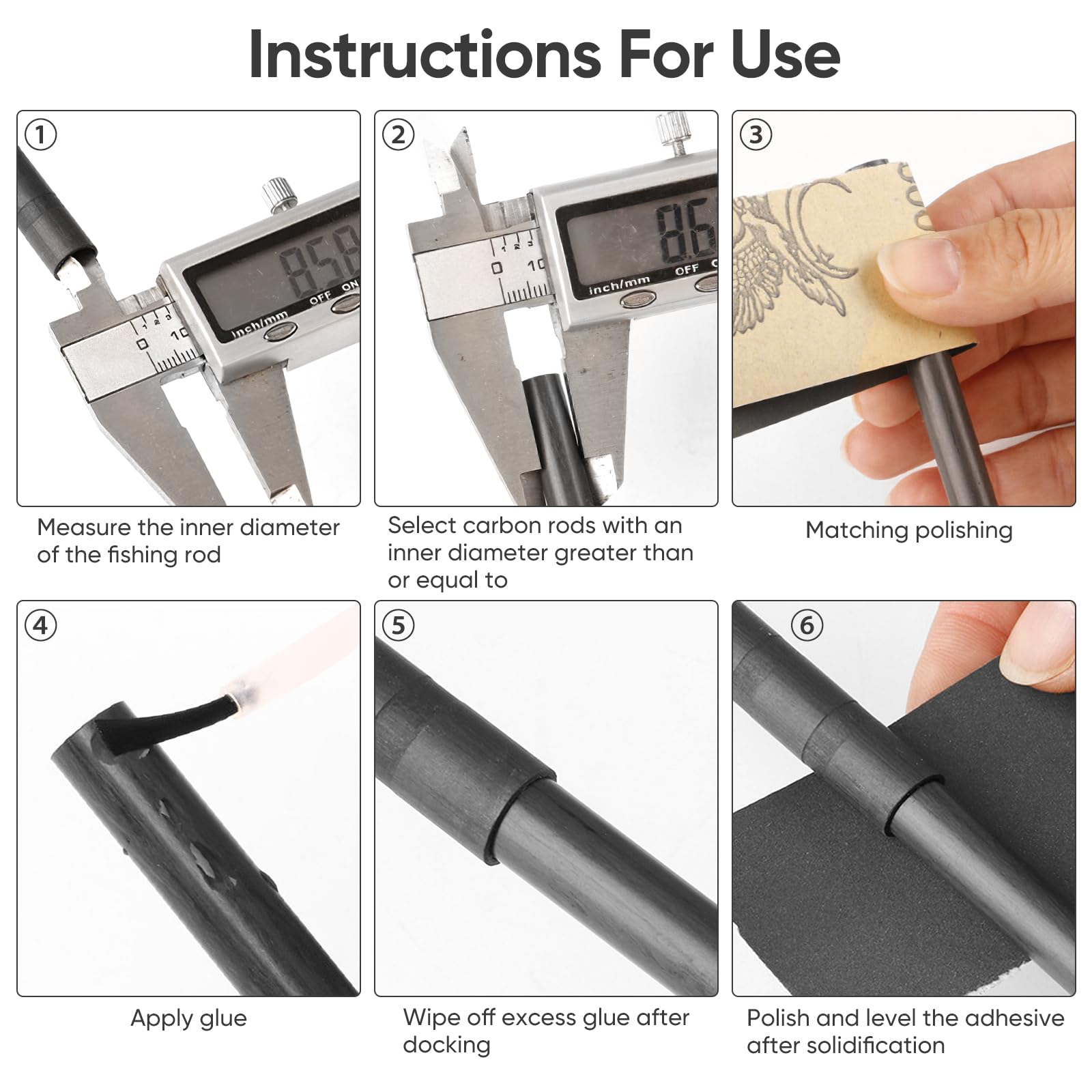 EXCEART rod repair for sea and freshwater fishing