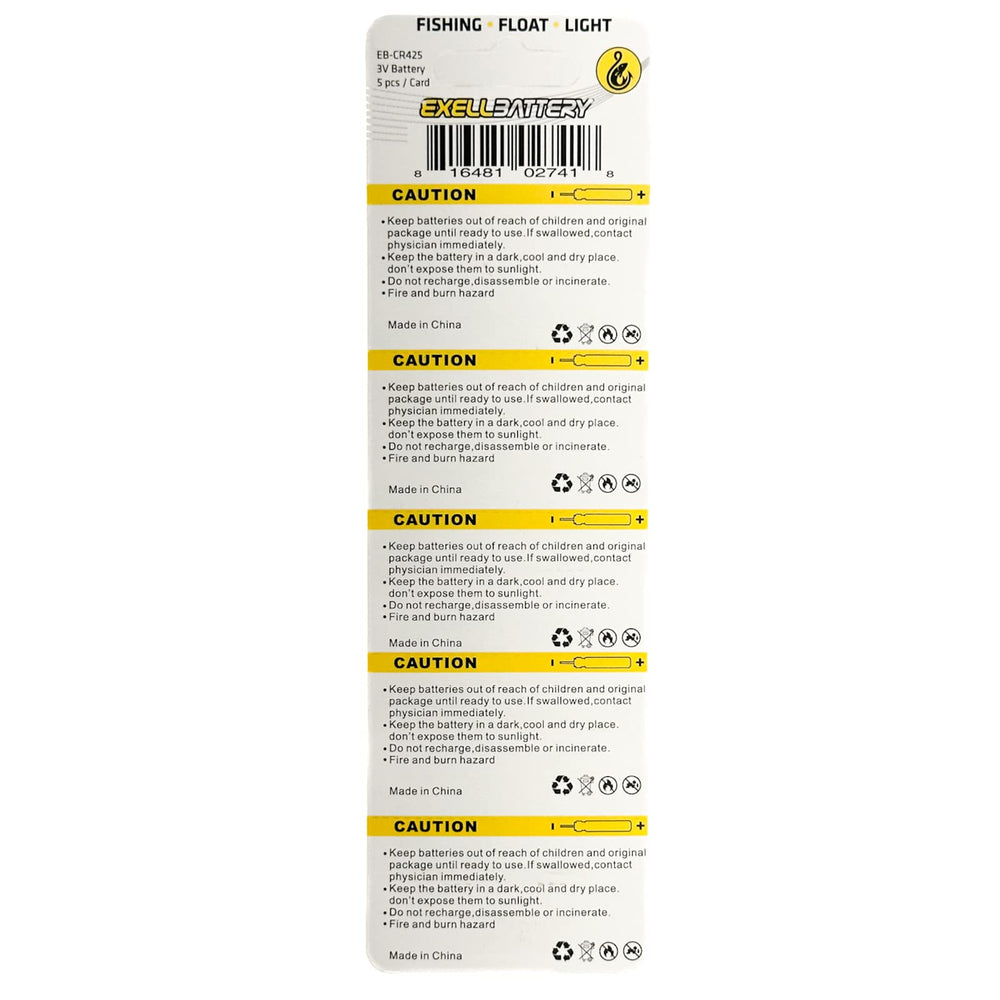 Exell CR425 battery powering floats for visibility