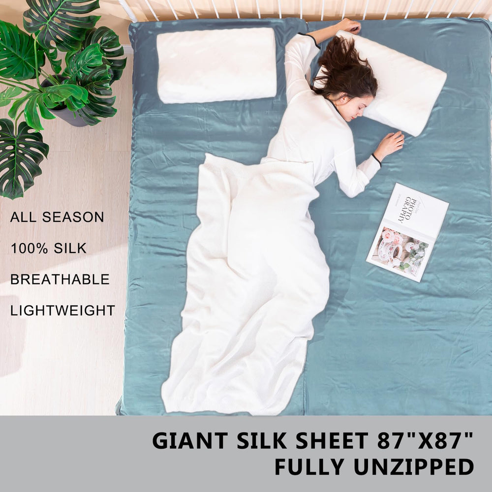 EXERMIL silk sleep sack weighs 8.9 oz, easy to pack