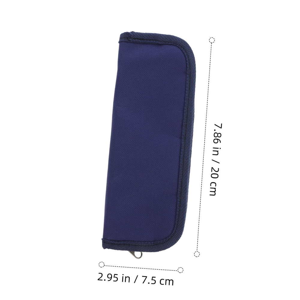 EXHUMKY cooler bag navy side profile demonstrates easy access and secure zipper