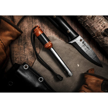 Exotac fireROD XL anodized aluminum body protects rugged gear.