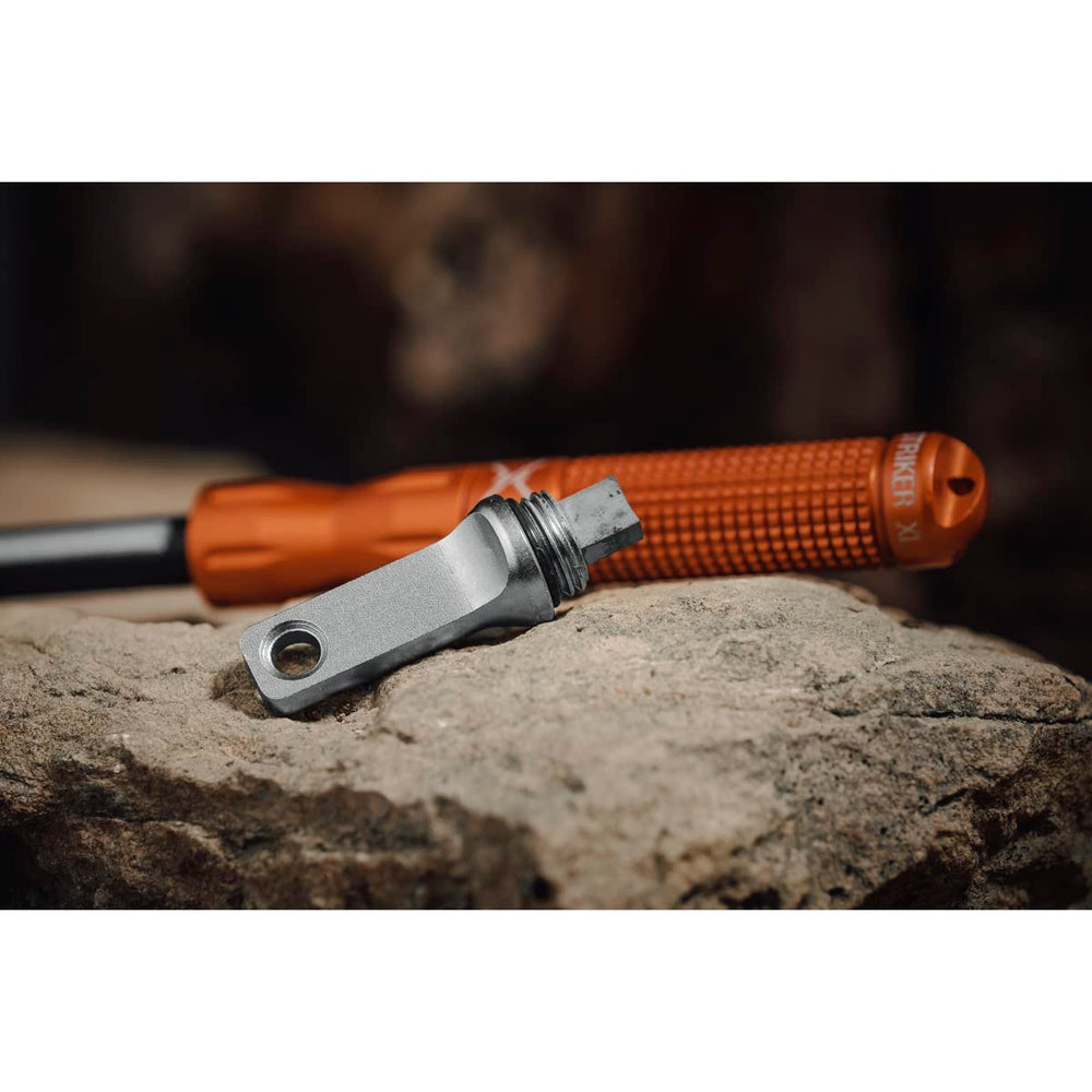 Exotac nanoSTRIKER XL compact tool fits easily in packs.