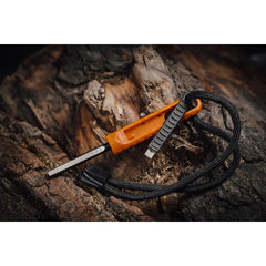 Exotac polySTRIKER waterproof orange-black design protects sparks in wet conditions