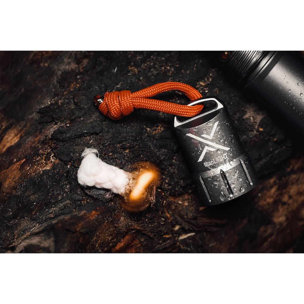 Exotac quickLIGHT water-resistant beads shed moisture before lighting.