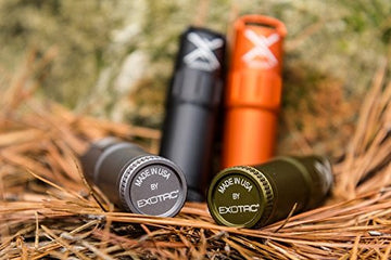 Compact Exotac TitanLight gunmetal size, ideal for hiking and camping