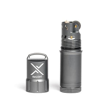 Exotac TitanLight gunmetal main unit ready for outdoor ignition
