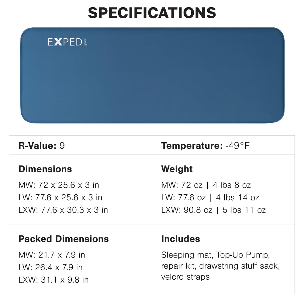 Exped DeepSleep Mat Single LW repair-kit supports on-site fixes