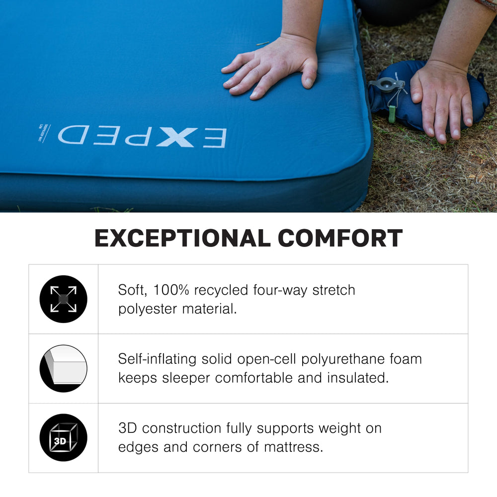 Exped DeepSleep Mat Single LW self-inflating-system enables quick setup
