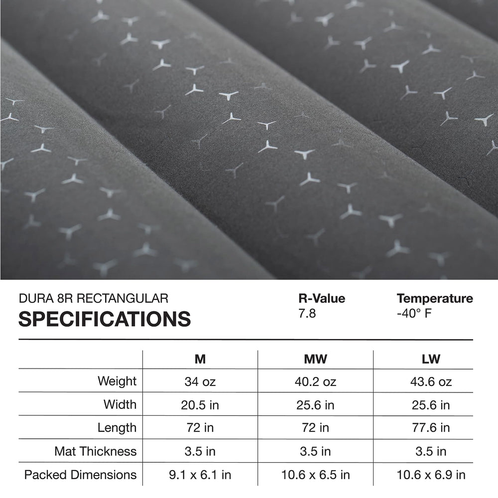 Exped Dura 8R abrasion-resistant cover withstands rugged campsite use.