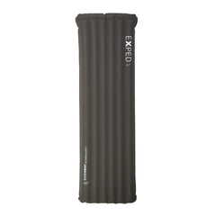 Exped Dura 8R charcoal top view shows full-length air chambers for comfort.