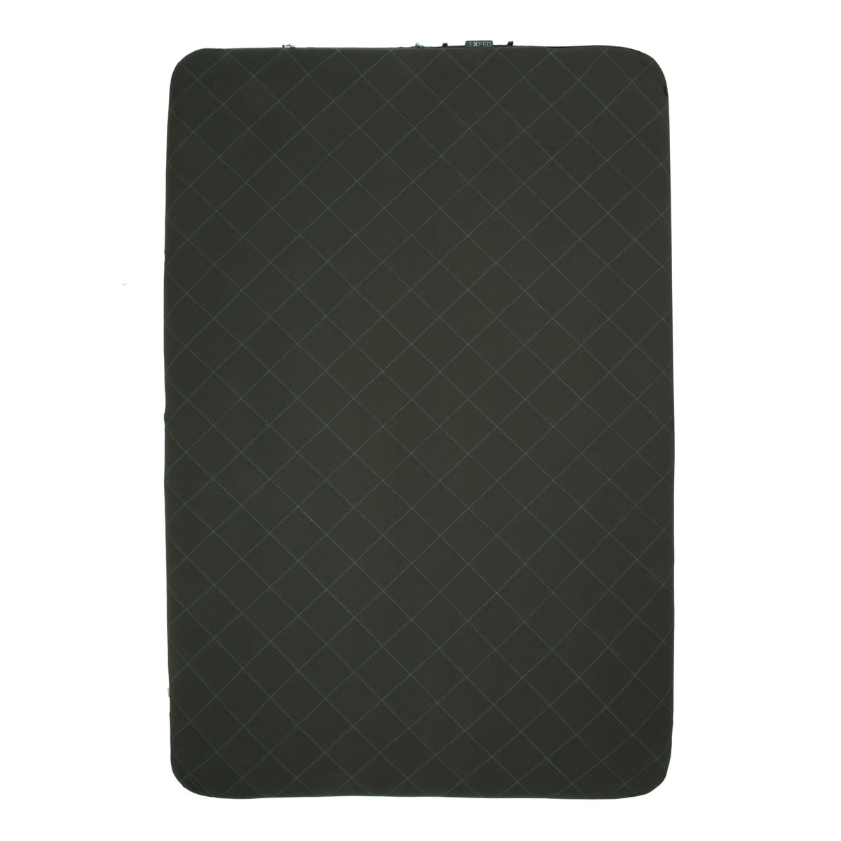 Exped LuxeMat Duo LW+ cover close-up showing a plush sleeping surface for car camping comfort