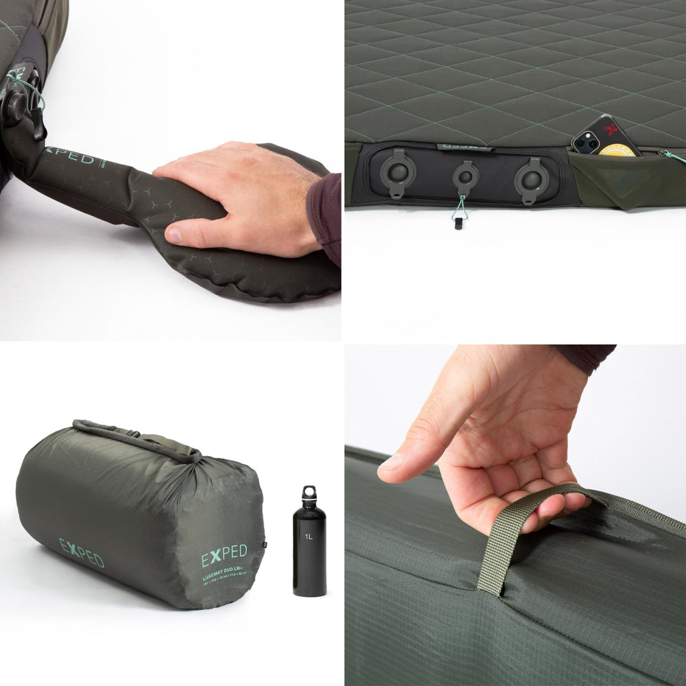 Exped LuxeMat Duo LW+ four-inch foam depth profile for all-night support