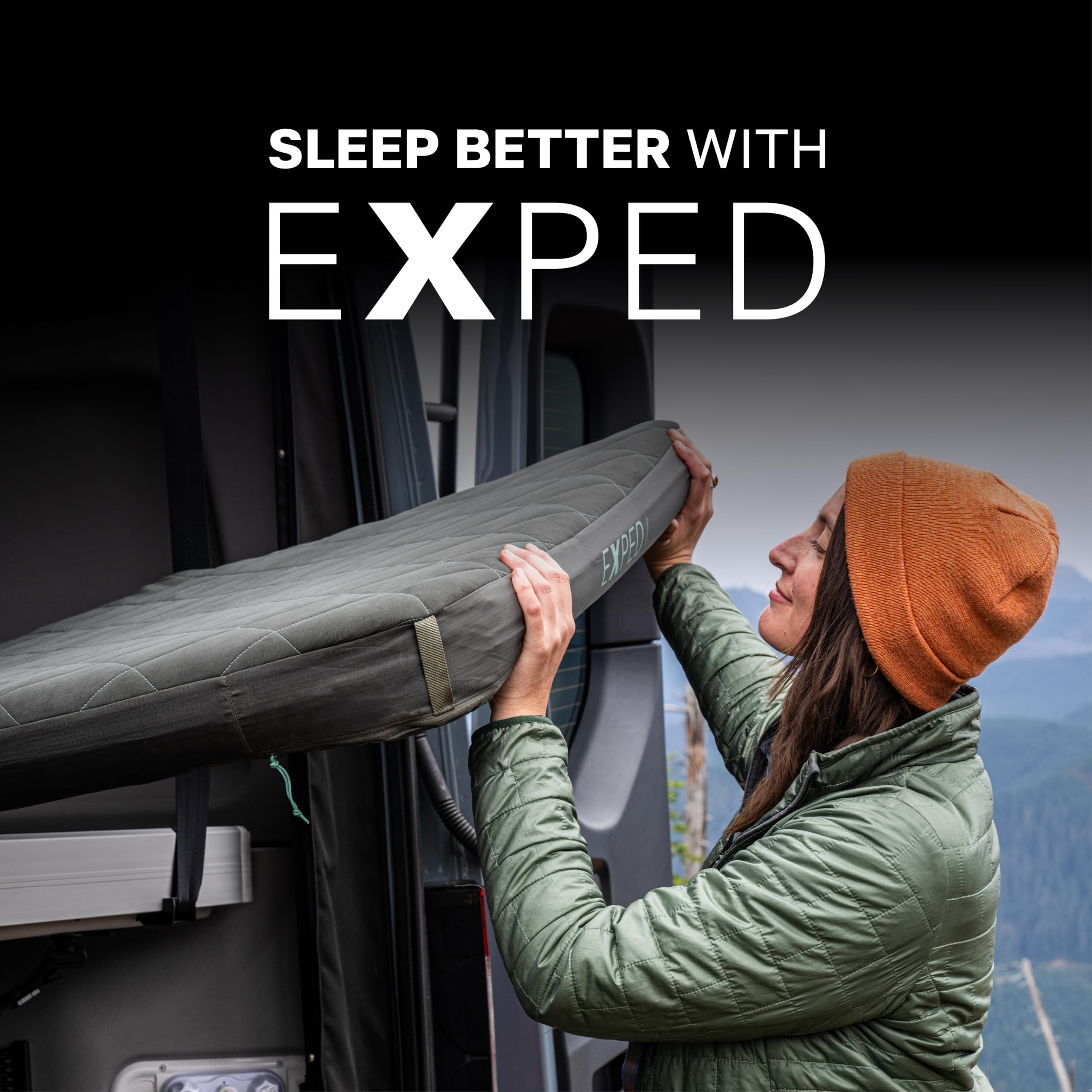 Exped LuxeMat Duo LW+ recycled ripstop shell demonstrating durability