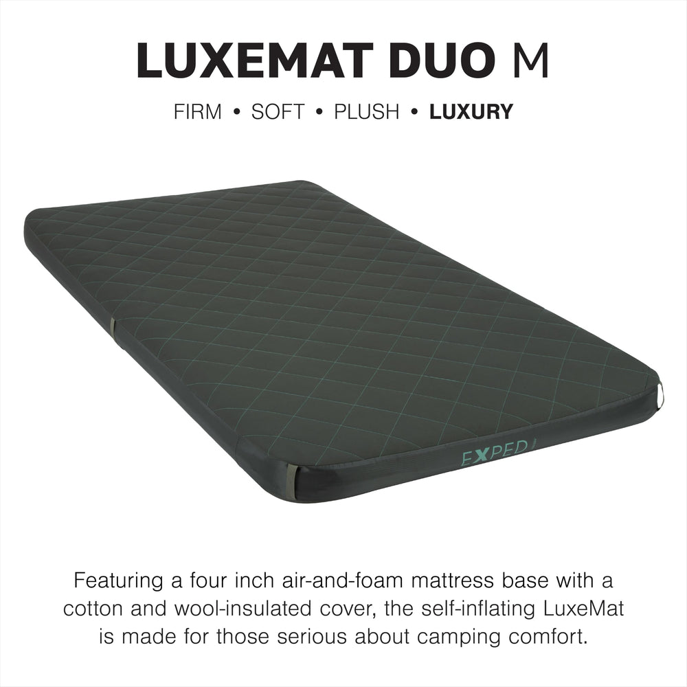 Exped LuxeMat Duo M side-pocket closeup highlights convenient storage.