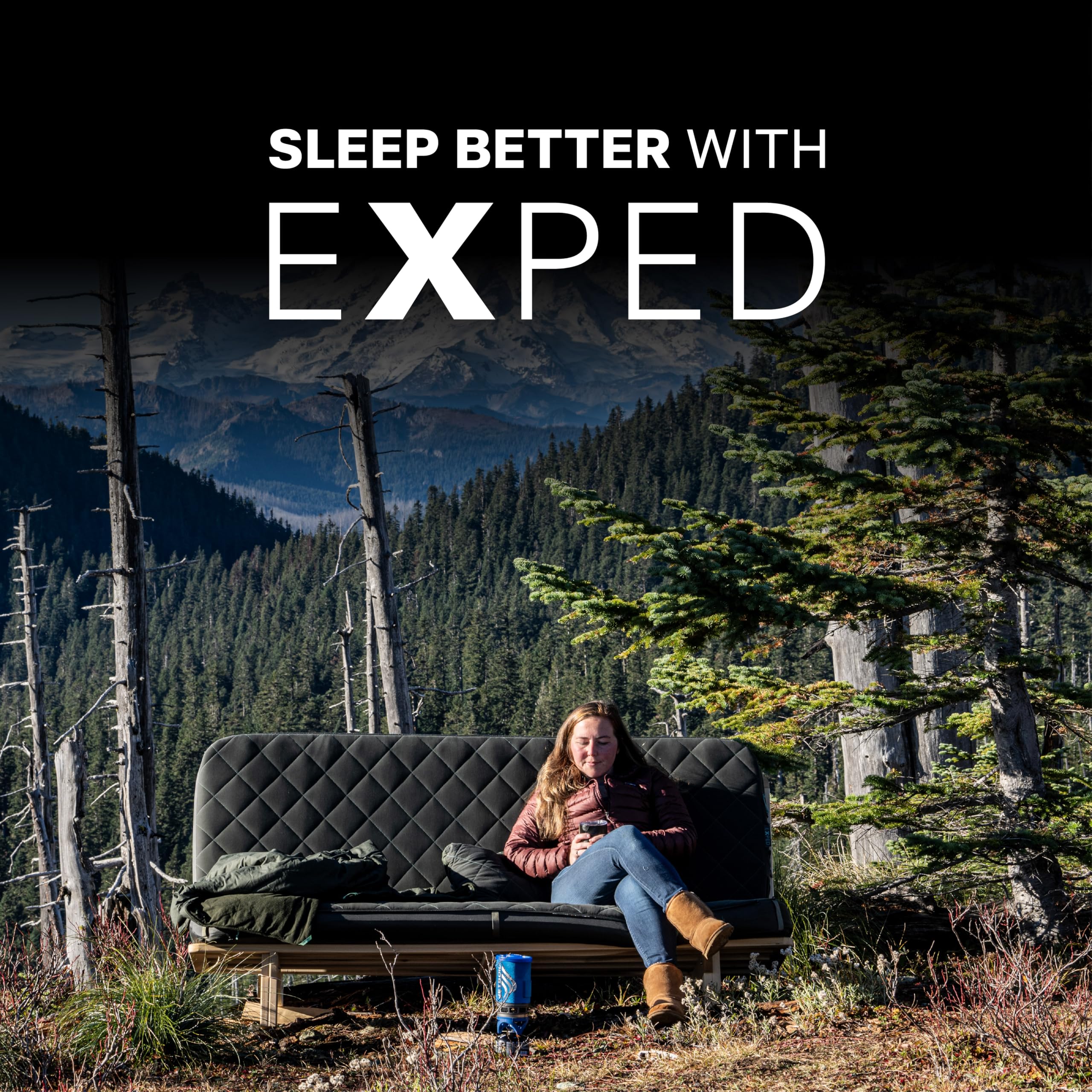 Exped LuxeMat Single MW recycled ripstop shell for durable, eco-conscious outdoor gear.