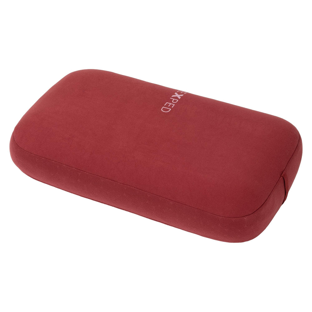 Exped Mega Pillow washable cover removes for easy cleaning and quick refresh during trips.