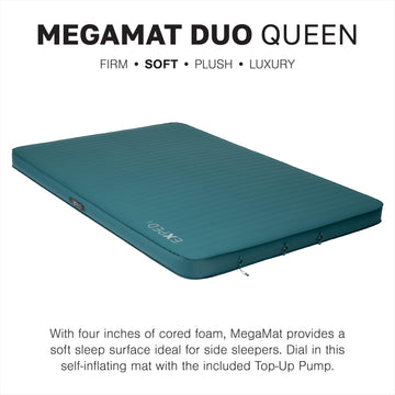 Exped MegaMat Duo Queen foam-core detail shows extra insulation and support