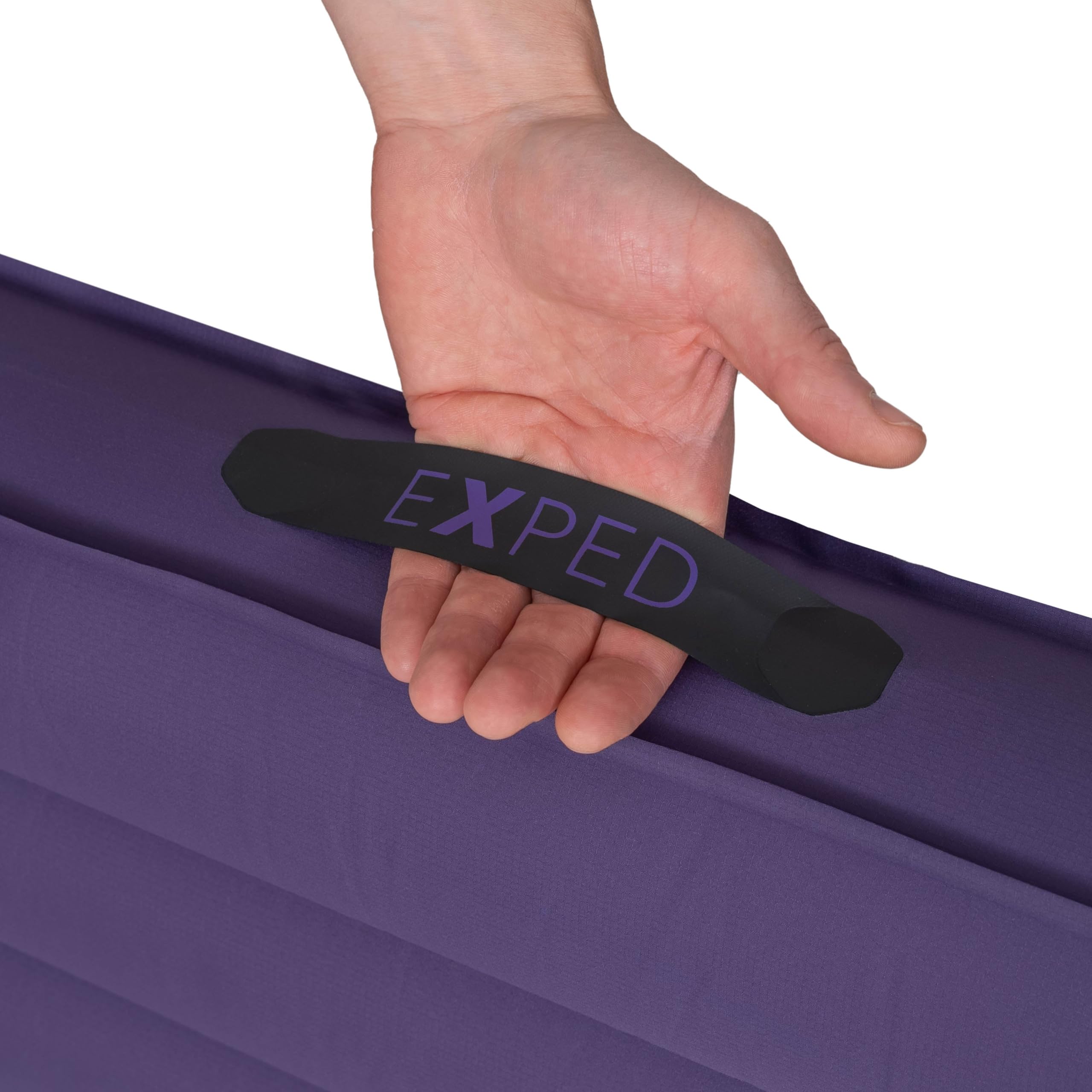 Exped MegaMat Ultra soft recycled polyester surface feels skin-friendly.