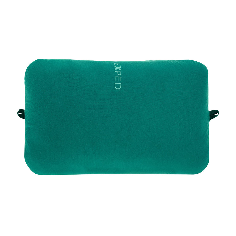 Exped Trailhead Pillow large front view showcases plush comfort for travel and camping.