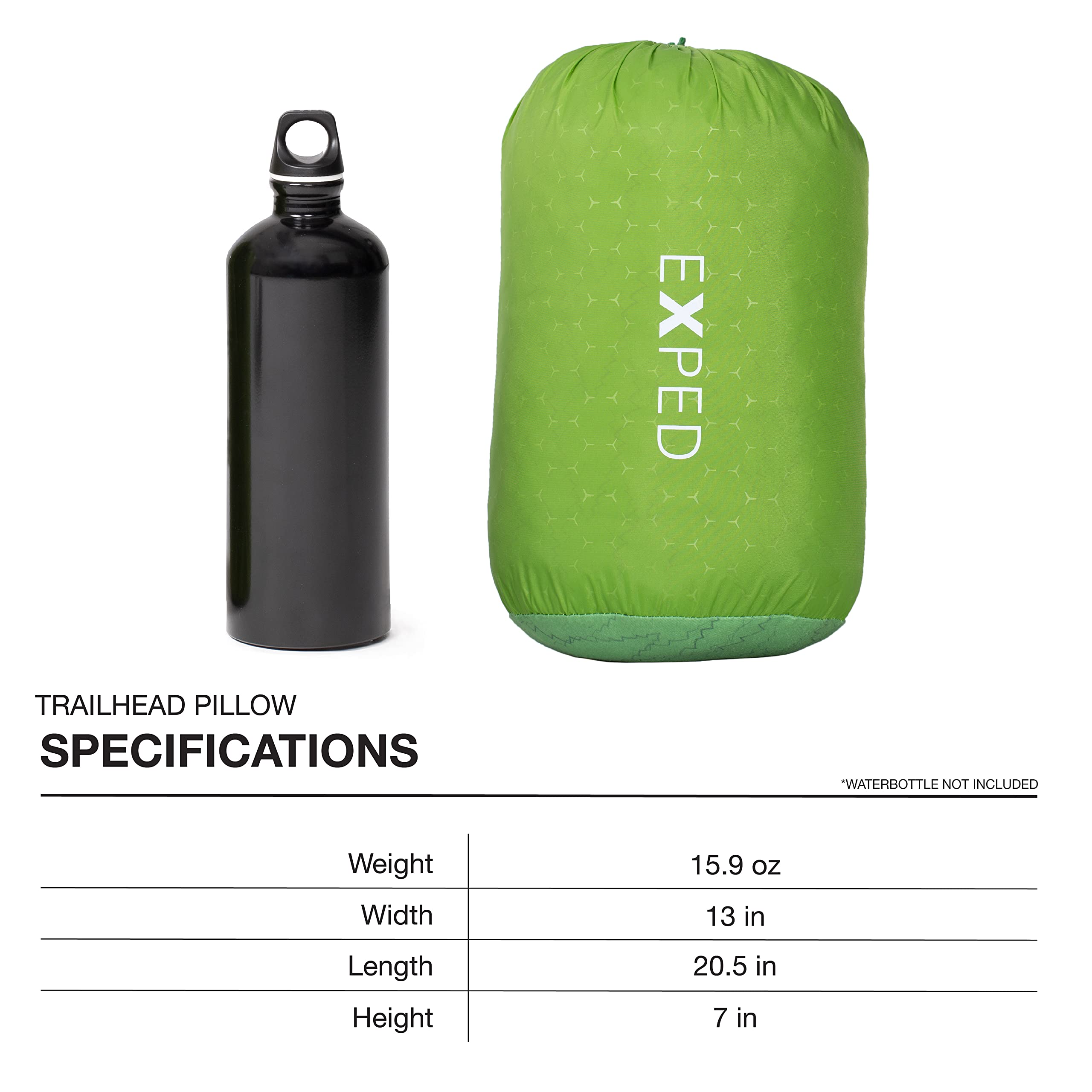 Exped Trailhead Pillow memory foam topper shown for plush, restful camping sleep.