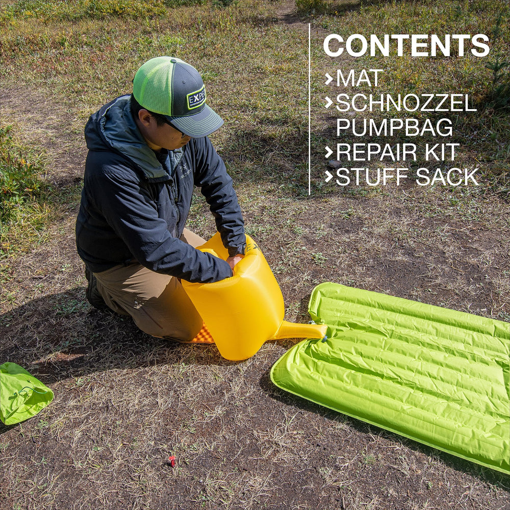 Exped Ultra 1R Schnozzel Pumpbag in action for fast moisture-free inflation.