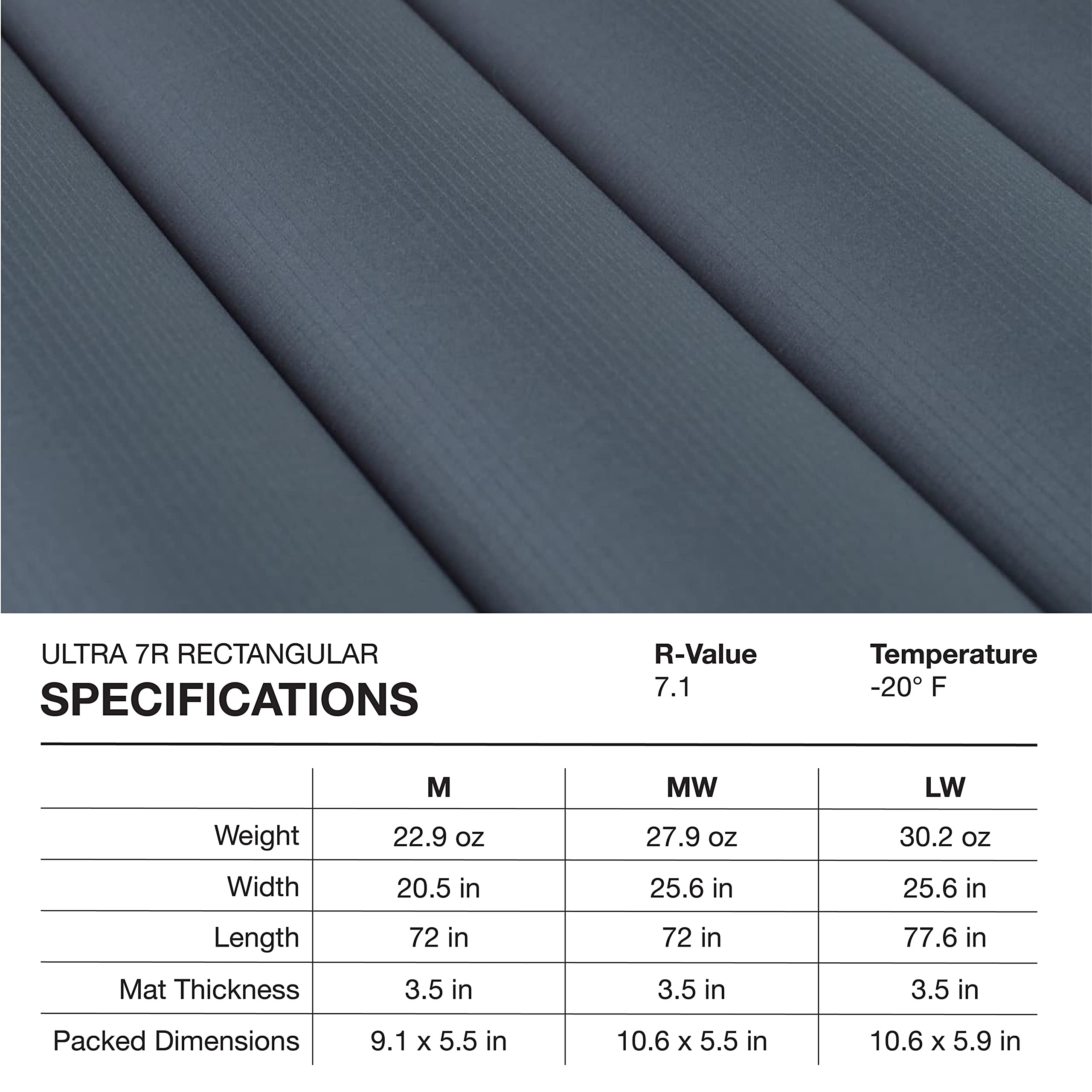 Exped Ultra 7R charcoal color offers durable, weather-ready outdoor appeal.