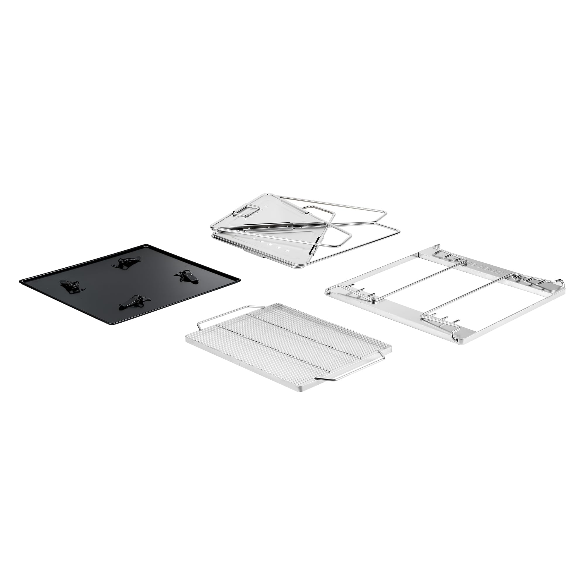 Explorer Bear Takibi grill bridge provides a stable searing surface for even grilling.