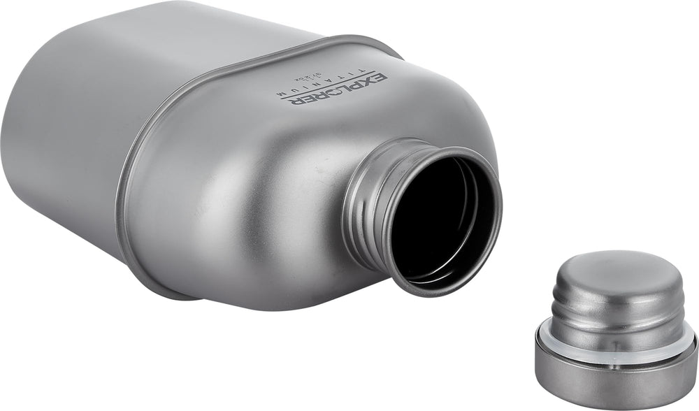 Explorer Bear titanium canteen 700ml cup nested inside for compact travel