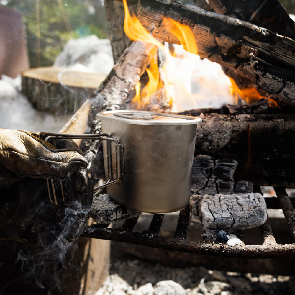 Cup inside flask setup from Explorer Bear enables easy sipping