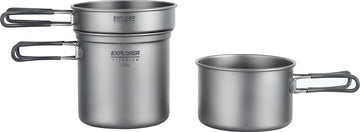 Explorer Bear 800ml titanium pot ideal for stove-top meals