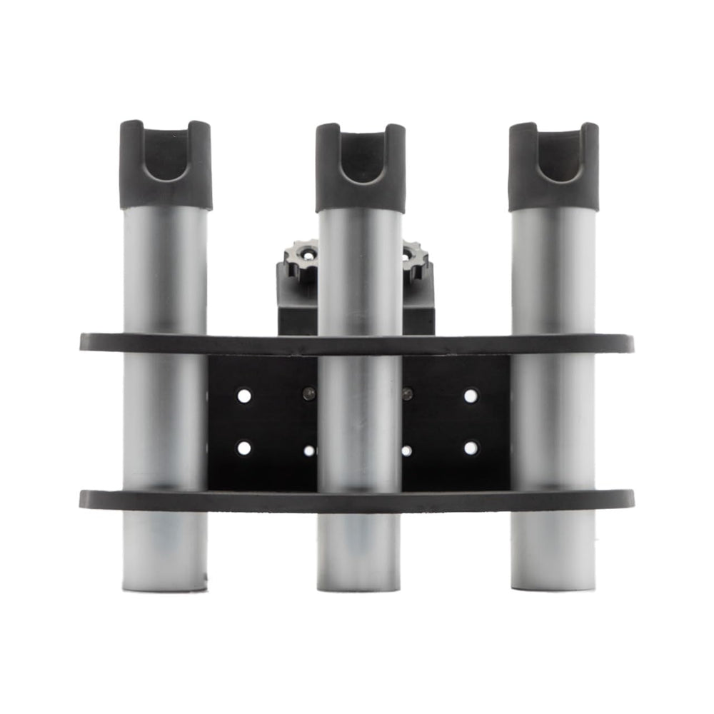 Three aluminum rod tubes keep gear organized and spaced.