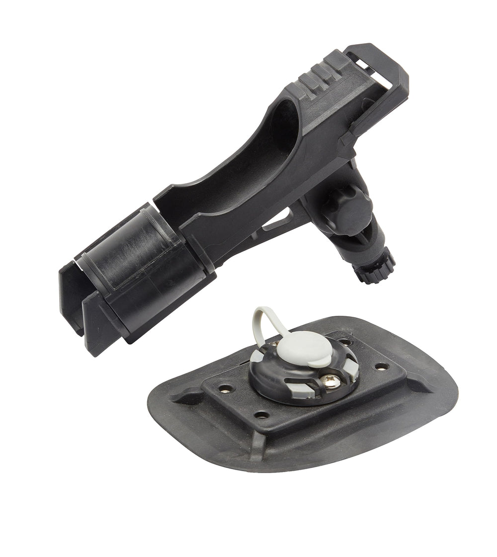 Extreme Max black rod holder complements boats with a sturdy, low-profile finish.