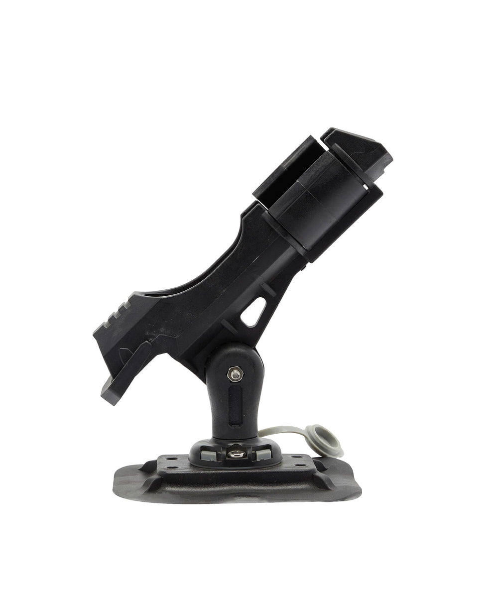 Extreme Max inflatable boat rod holder mounted on a smooth surface for on-water fishing.