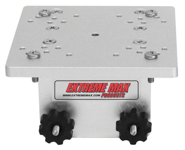 Exploded-view style image shows tool-free repositioning of Extreme Max downrigger mount.
