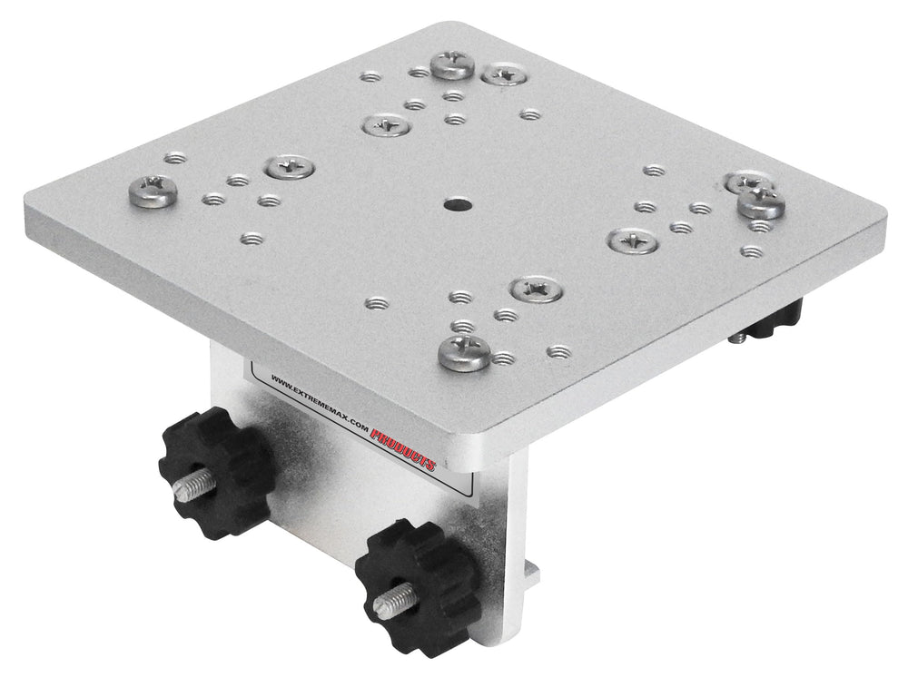 Extreme Max downrigger mount on Lund Sport Track plate enables secure, flexible setup.