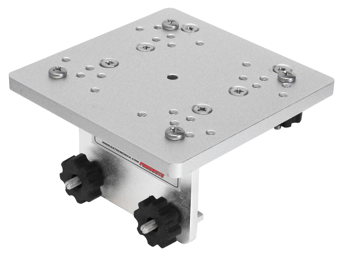 Extreme Max downrigger mount on Lund Sport Track plate enables secure, flexible setup.