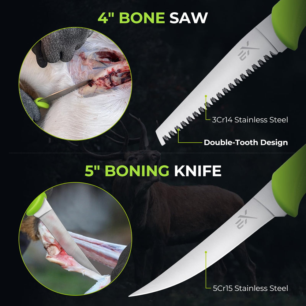 Extremus KastKing 4-inch skinning knife with gut hook for clean cuts.