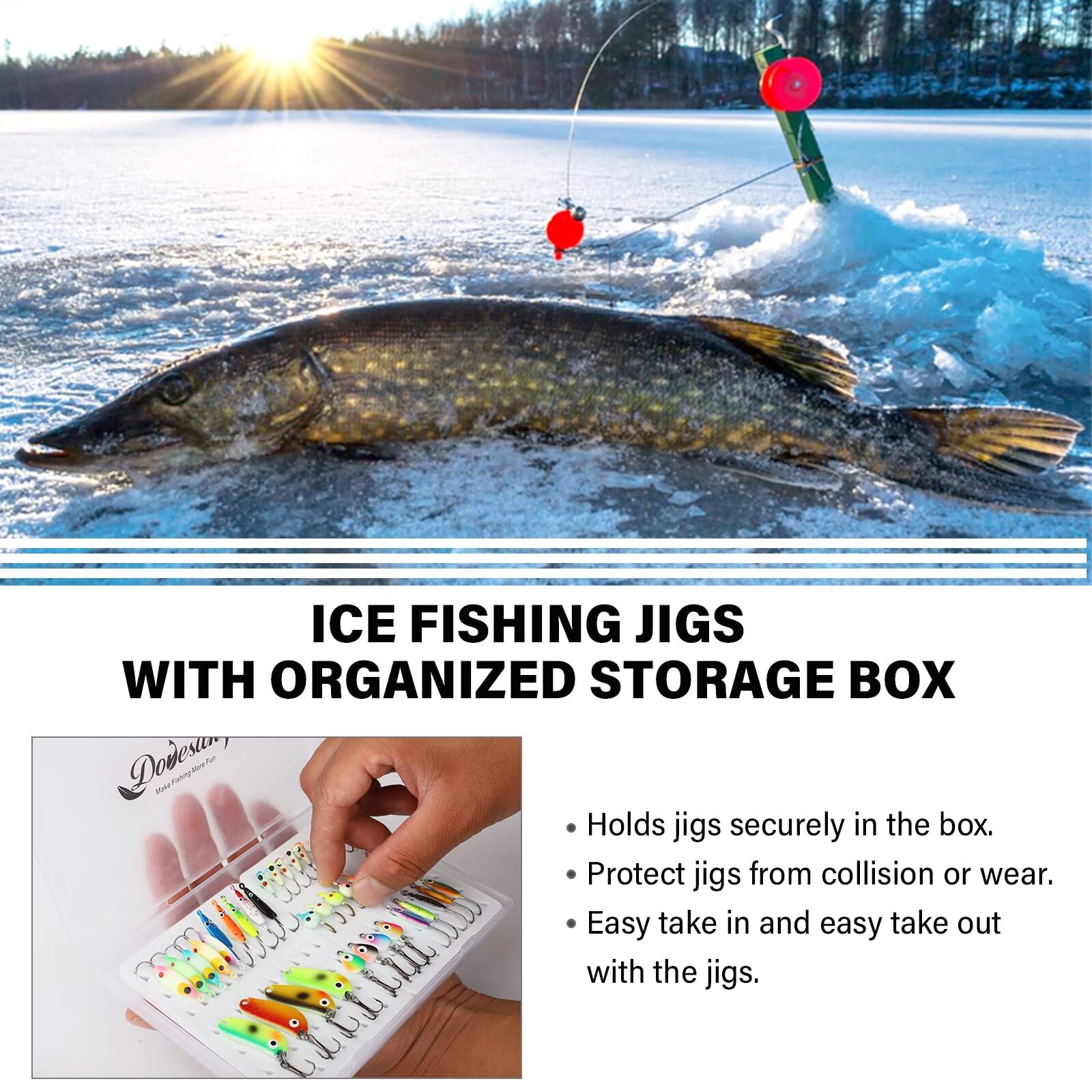 Ice jig eyelet clear of paint