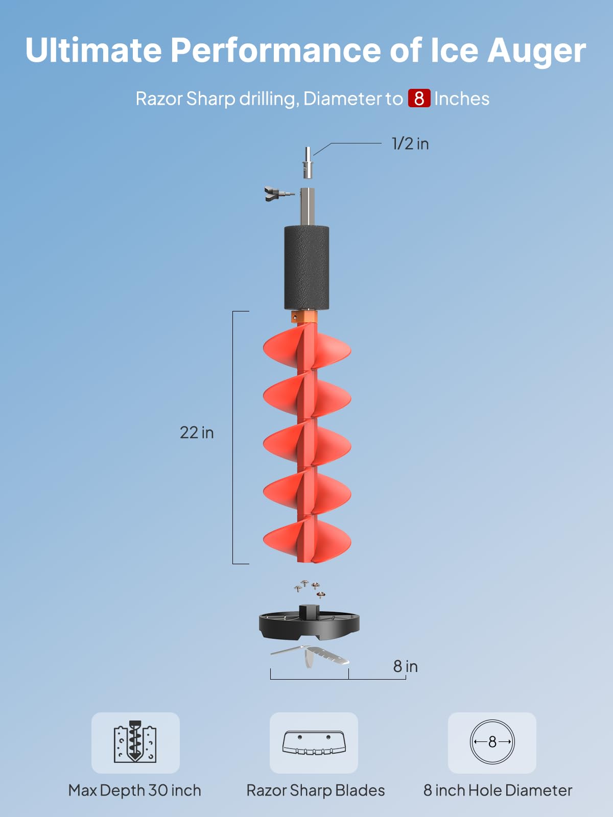 Eyoyo centering point blade stabilizes drilling for clean holes